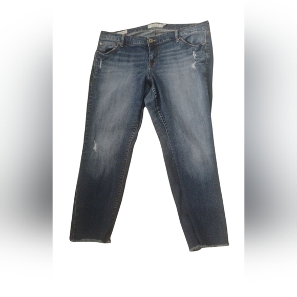 torrid Denim - Torrid Womens Blue Perfect Boyfriend Ankle Distressed Vintage Stretch SZ 16